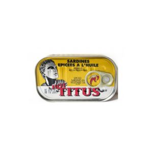 HOT TITUS SARDINE IN VEGETABLE OIL-125G